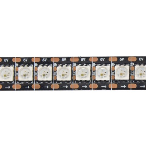 RGB LED Strip SMD5050, WS2813 (with controls, black, IP20, 5 V, 144 LEDs/m, 1 m) Preview 2