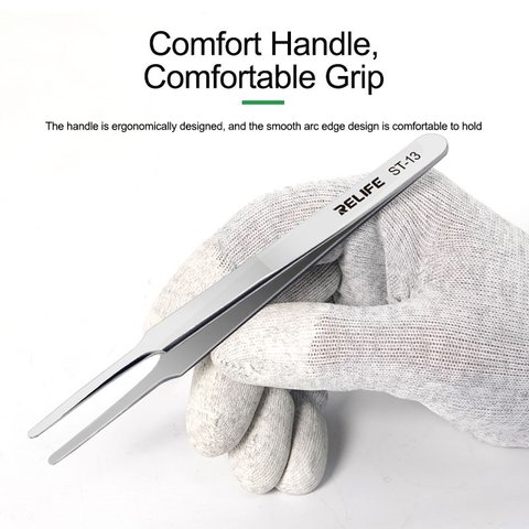 Mounting Tweezers RELIFE ST-13, (straight, 120 mm) Preview 2
