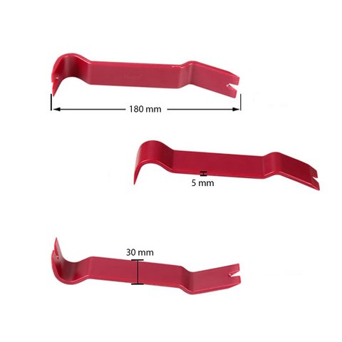 Car Trim Removal Tool with Angled "U" Notch Blades (Polyurethane, 180×30 mm) Preview 1