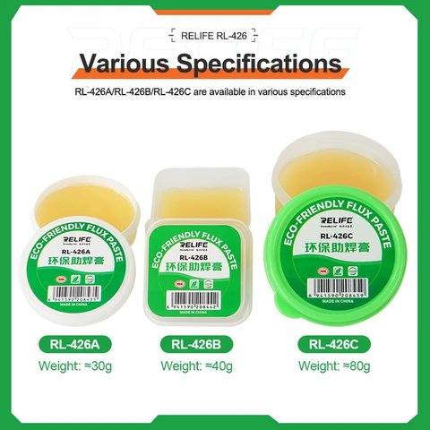 Флюс-паста RELIFE RL-426C, экологически чистая, 80 г Превью 1