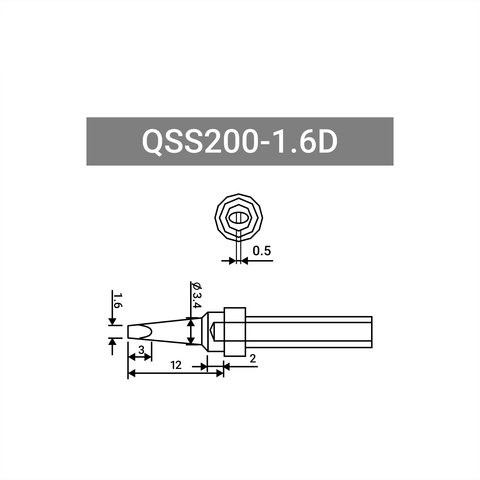 Punta de recambio para cautín Quick QSS200-1.6D Vista previa  1
