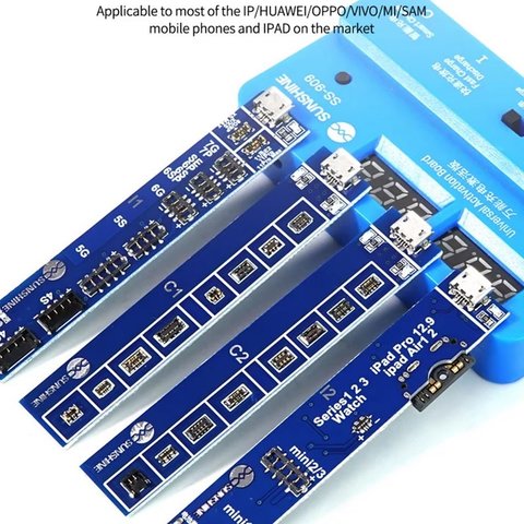 Cable para activar batería Sunshine SS-909, con indicador digital de carga, circuito de activación de batería, iphone 6 - 15 pro Max/ Android/ ipad Vista previa  2