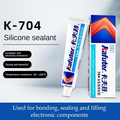 Adhesivos sellador Kafuter K-704, 45 g, blanco, semiespeso Vista previa  1