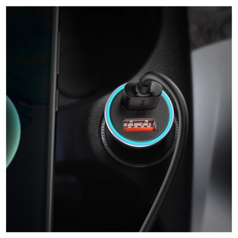 Автомобильное зарядное устройство Baseus Golden Contactor Pro, серое, Quick Charge, 40 Вт, 3 A, 2 порта, 12-24 B, #CCJD-A0G Превью 1