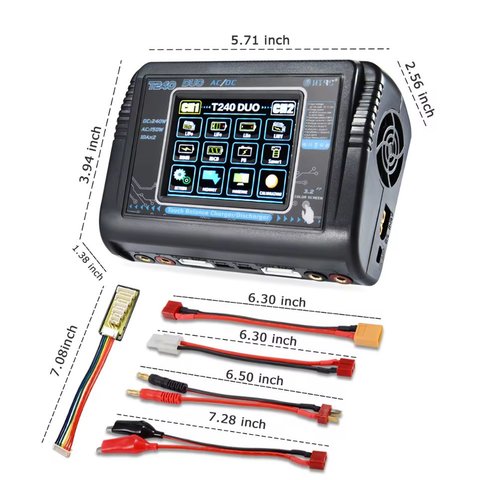 Зарядное устройство HTRC T240 DUO, AC 150W, DC 240W Превью 6