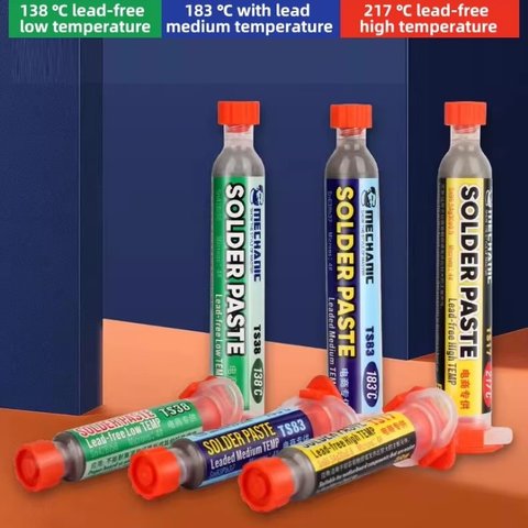 BGA паста Mechanic TS38, Sn 42%, Bi 58%, 138 °C, 50 г Прев'ю 1