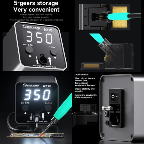 Паяльна станція Mechanic A210, цифрова, 50 Вт Прев'ю 2