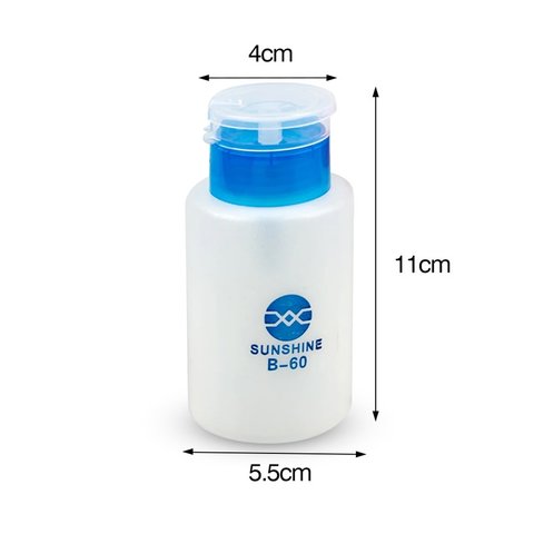 Баночка для рідини з дозатором Sunshine B-60, 200 мл, для спирту, червона Прев'ю 2