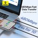 USB кабель Baseus Cafule, 2xUSB тип-C, 200 см, 100 Вт, чорний, червоний, в нейлоновому обплетенні, 2 шт., #P10318306003-01 Прев'ю 4